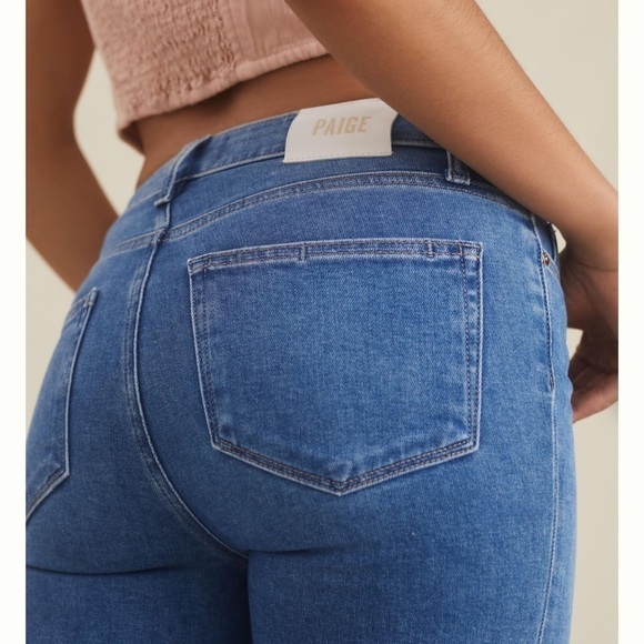 PAIGE Genevieve Modern High Rise Flare Jeans in Golden Years Size 32 NWT! - Picture 2 of 16